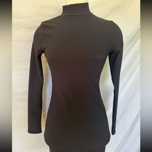 Aje Black Split Hem Mock Top